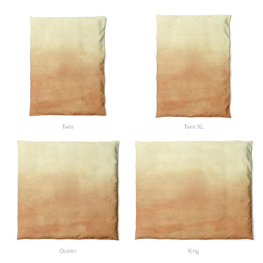 Kieran Watercolor Goldenrod Ombre Mockup Duvet Sizing
