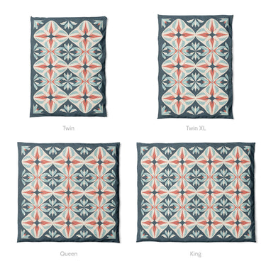 Elliot Blue & Orange Mockup Duvet Sizing