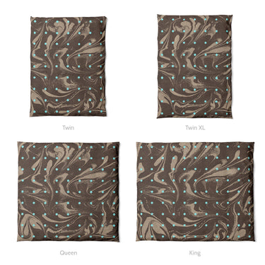 Acid Burn Brown & Carolina Blue Mockup Duvet Sizing