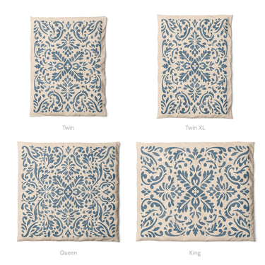 Floranna Ivory & Blue Mockup Duvet Sizing