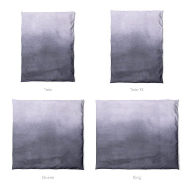 Kieran Watercolor Indigo Ombre Mockup Duvet Sizing
