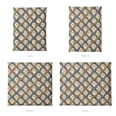 Naval Rope Multicolor Mockup Duvet Sizing