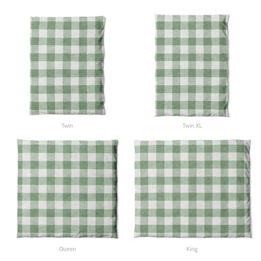 Buffalo Plaid Kelly Green Mockup Duvet Sizing