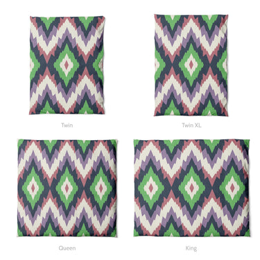 Dyani Eggplant & Matcha Mockup Duvet Sizing