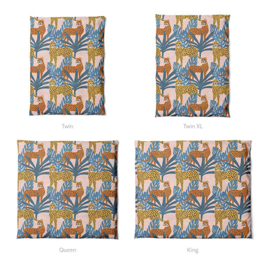 Tropical Cheetahs Mockup Duvet Sizing