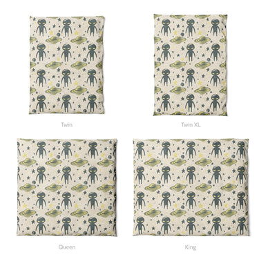 Space Aliens Mockup Duvet Sizing