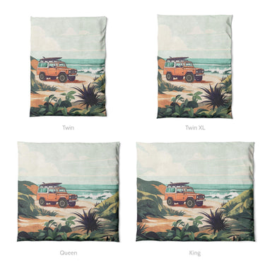 Beach Cruiser Mockup Duvet Sizing