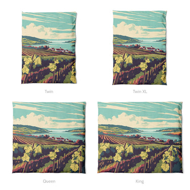 Finger Lakes Vineyard Mockup Duvet Sizing