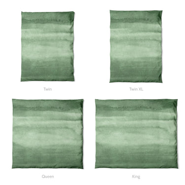 Jacinda Watercolor Green Ombre Mockup Duvet Sizing