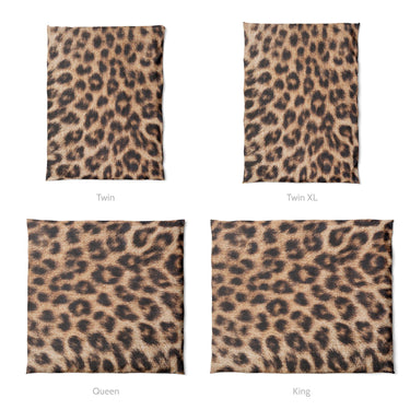 Cheetah Hide Print Mockup Duvet Sizing