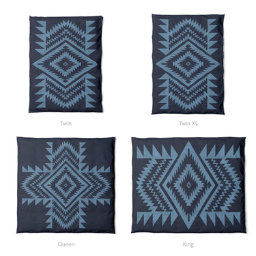 Reyno Columbia & Navy Mockup Duvet Sizing