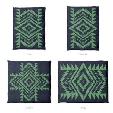 Reyno Kelly & Navy Mockup Duvet Sizing