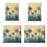 Sunset Palms Green & Orange Mockup Duvet Sizing