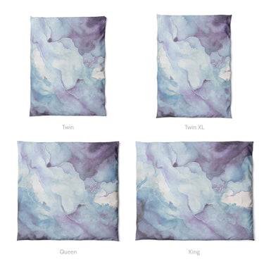 Zephyr Watercolor Amethyst Mockup Duvet Sizing