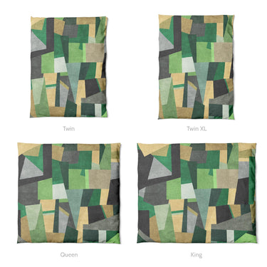 Baxter Green & Yellow Mockup Duvet Sizing