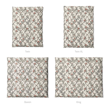 Rose Lattice Mockup Duvet Sizing