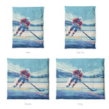 8 Bit Pond Hockey Mockup Duvet Sizing