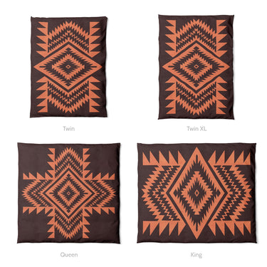 Reyno Orange & Maroon Mockup Duvet Sizing