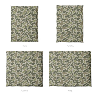 Duck Camo Green Mockup Duvet Sizing