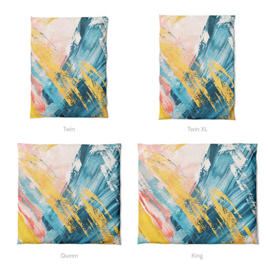 Egon Blue & Yellow Mockup Duvet Sizing