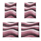 Sinuous Maroon Monochrome Mockup Duvet Sizing