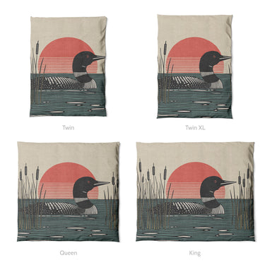 Sunset Loon Mockup Duvet Sizing
