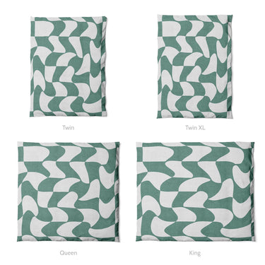 Twyla Checkered Aquamarine Mockup Duvet Sizing