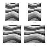 Sinuous Grey Monochrome Mockup Duvet Sizing