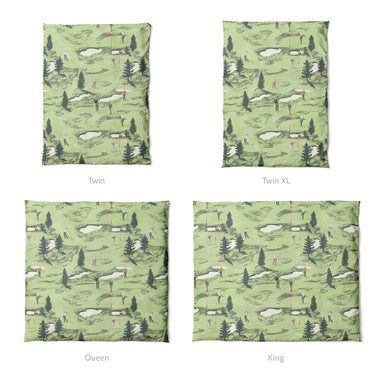 Out on the Links Mockup Duvet Sizing