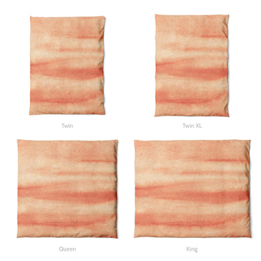 Ophelia Watercolor Peach Balayage Mockup Duvet Sizing