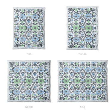 Corriana Blue & Green Mockup Duvet Sizing