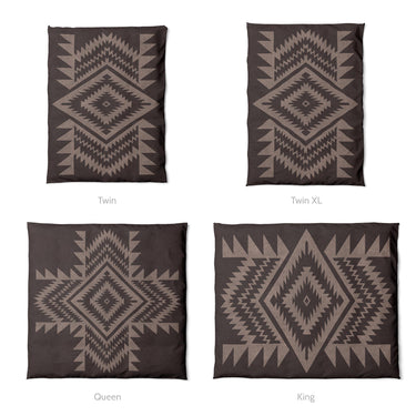 Reyno Neutral & Brown Mockup Duvet Sizing