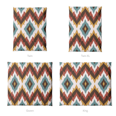 Dyani Sky & Umber Mockup Duvet Sizing