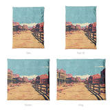 Southwestern Ghost Town Mockup Duvet Sizing