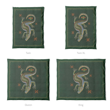Hungry Alligator Green Mockup Duvet Sizing