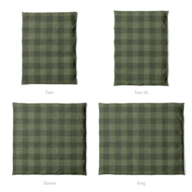 Buffalo Plaid Dark Olive Mockup Duvet Sizing