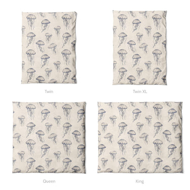 Jellyfish Bloom Mockup Duvet Sizing
