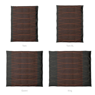 Kepler Bronze & Rust Mockup Duvet Sizing