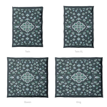 Fenwick Navy & Green Mockup Duvet Sizing