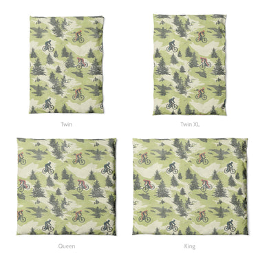 Mountain Bike Park Mockup Duvet Sizing