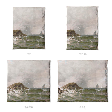 Stormy Narragansett Pier by Thomas Bircher Mockup Duvet Sizing