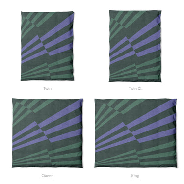 Prisma Mint & Periwinkle Mockup Duvet Sizing