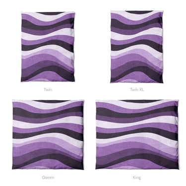 Sinuous Purple Monochrome Mockup Duvet Sizing