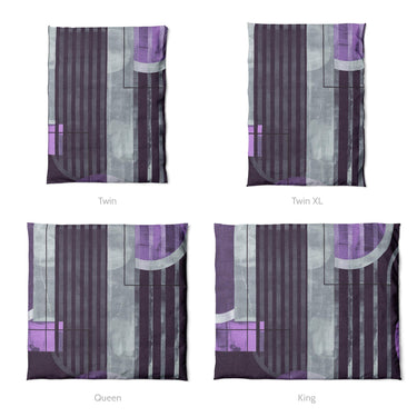 Gordian Dark Purple Mockup Duvet Sizing