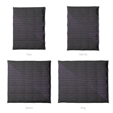 Euclid Black & Purple Mockup Duvet Sizing