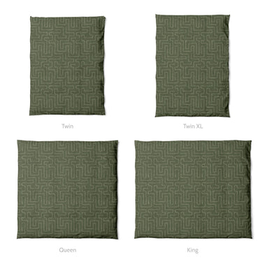 Terra Olive Green Mockup Duvet Sizing