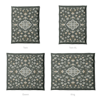 Fenwick Green & Orange Mockup Duvet Sizing