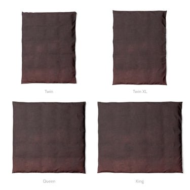 Keanu Watercolor Deep Red Ombré Mockup Duvet Sizing