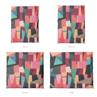 Baxter Pink Multicolor Mockup Duvet Sizing