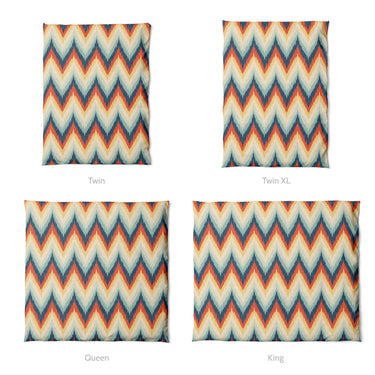 Firekaat Blue & Orange Mockup Duvet Sizing